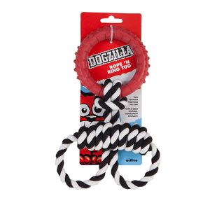 Juguete Para Perro Dogzilla Cuerda Trenzada Con Aro De Goma