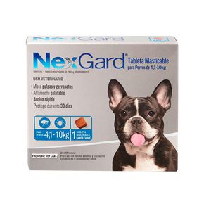 Comprimido Antipulgas Y Garrapatas Perro 4 A 10 Kg Nexgard