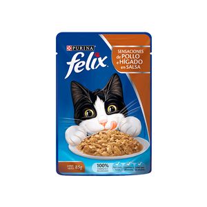 Pouch Felix Sensaciones Pollo Higado En Salsa X 85Gr