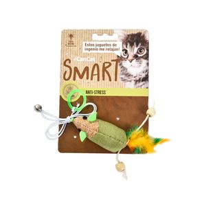 Juguete Para Gato Cancat Smart Peluche Raton Con Pluma