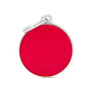 Chapita Identificatoria Handmade Circle Big Red