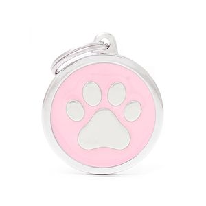 Chapita Identiificatoria Classic Pink Big Circle Paw