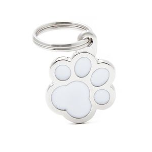 Chapita Identiificatoria Classic Big White Pawprint