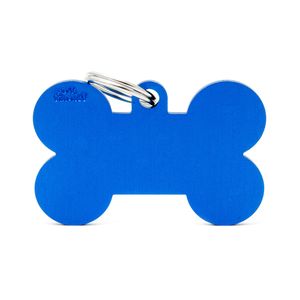 Chapita Identiificatoria Basic Xl Chrome Blue Xl Aluminum