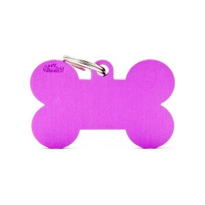 Chapita Identiificatoria Basic Xl Purple Aluminum Bone