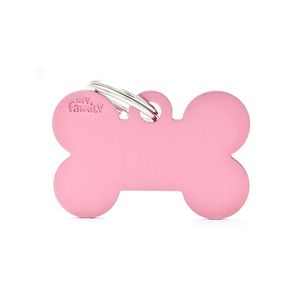 Chapita Identiificatoria Basic Big Bone Aluminum Pink