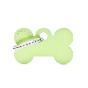 Chapita Identiificatoria Basic Small Bone Aluminum Green