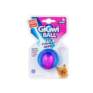 Juguete Pelota Gigwi Ball Squeaker Purple Blue S