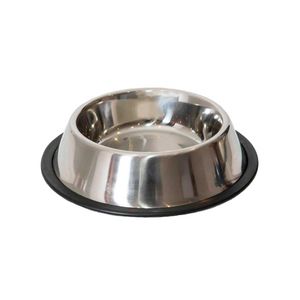 Comedero de Acero Inoxidable Antideslizante N°4 21 Cm
