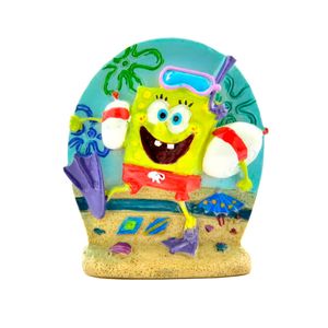 Adorno Para Pecera Bob Esponja Traje De Snorkel C/Air Medium