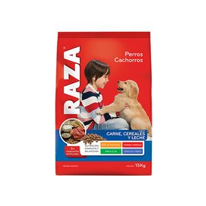 Raza Perro Cachorro Carne, Cereales Y Leche X 15 Kg