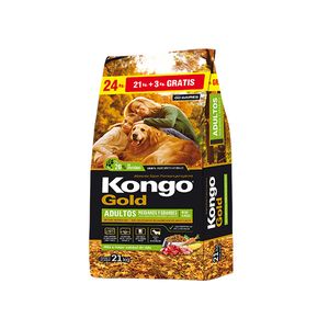 Kongo Gold Natural Perro Adulto Mediano Y Grande X 21+3 Kg