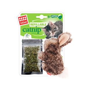 Juguete Para Gato Gigwi Rabbit Refillable Catnip W/3