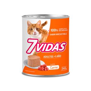 7 Vidas Wet Gatos Carne X 340 Gr