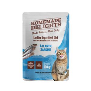 HOMEMADE DELIGHTS ATLANTIC SARDINE ADULT CAT 100 GR