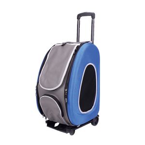 Transportadora / Cochecito Eva Pet Carrie Color Azul Con Ruedas (50 X 30 X 34 Cm)