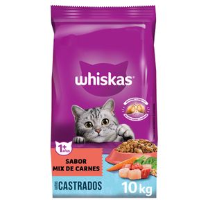 Whiskas Castrados Mix Carnes X 10 Kg