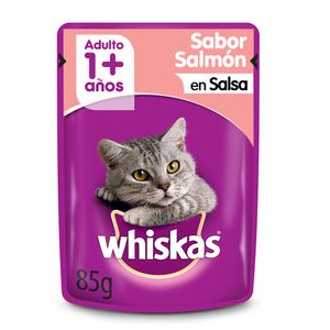 Pouch Whiskas Salmon En Salsa X 85 Grs Adulto