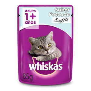 Whiskas Pouch Adulto Pescado Souffle X 85 Grs