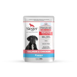 SIEGER PUPPY SALMON Y POLLO WET X 100 GR