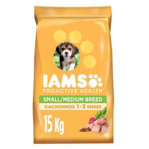 Iams Smart Perro Cachorro Pequeño Y Mediano X 15 Kg