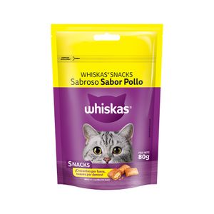 WHISKAS SNACK DELICIOSO SABOR  POLLO X 80 GR