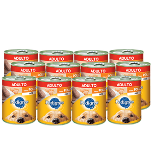 Pack Latas Pedigree Adulto Pollo X 340 Grs 24 Unidades
