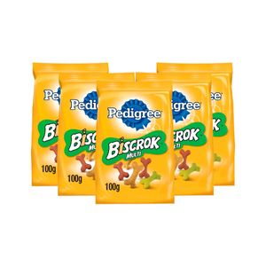 Pack Snack Pedigree Biscrok Multi  X 100 Grs x 16 Unidades