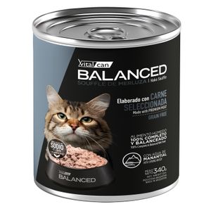Vitalcan Balanced Soufflé De Merluza Gato Senior x 340 gr
