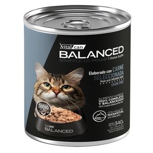 Vitalcan Balanced Soufflé De Pollo Gato Senior x 340 gr