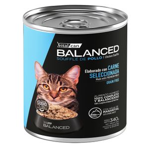 Vitalcan Balanced Soufflé De Pollo Gato Adulto x 340 gr