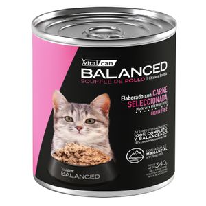 Vitalcan Balanced Soufflé De Pollo Gato Cachorro x 340 gr