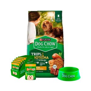 Dog Chow Adulto Mini y Pequeño Triple Proteína x 20+4 Kg