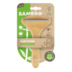 Peine de Bambú tipo rastrillo 16 Dientes