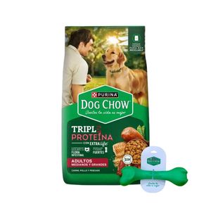 Dog Chow Adulto Mediano Grande Triple Proteína x 3 Kg